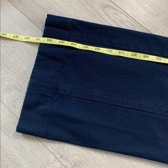 St. John Sport Navy Cotton High Waisted Wide Leg Trouser Pants - Picture 10 of 10